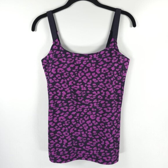 Lululemon Barre None Tank Top Mini‎ Cherry Cheetah Ultra Violet Size 6 - Picture 6 of 11